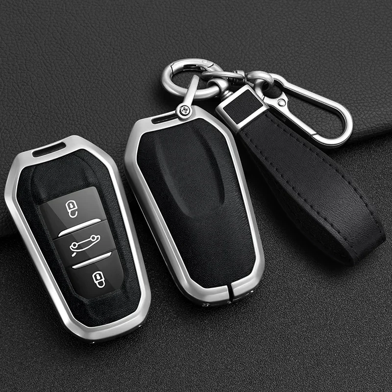 

Car Key Case For Peugeot 308 508 For Citroen C3/C5 Aircross 2018-2022 For DS 3 DS 5 DS 7 Black Transparent Key Fob Case Cover