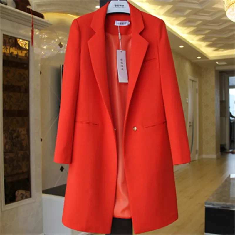 

Long Sleeve Jacket Casual Tops Female Slim Wild Blazers Windbreaker Coat S-3XL 2025 New Spring Autumn Blazers Women Small Suit
