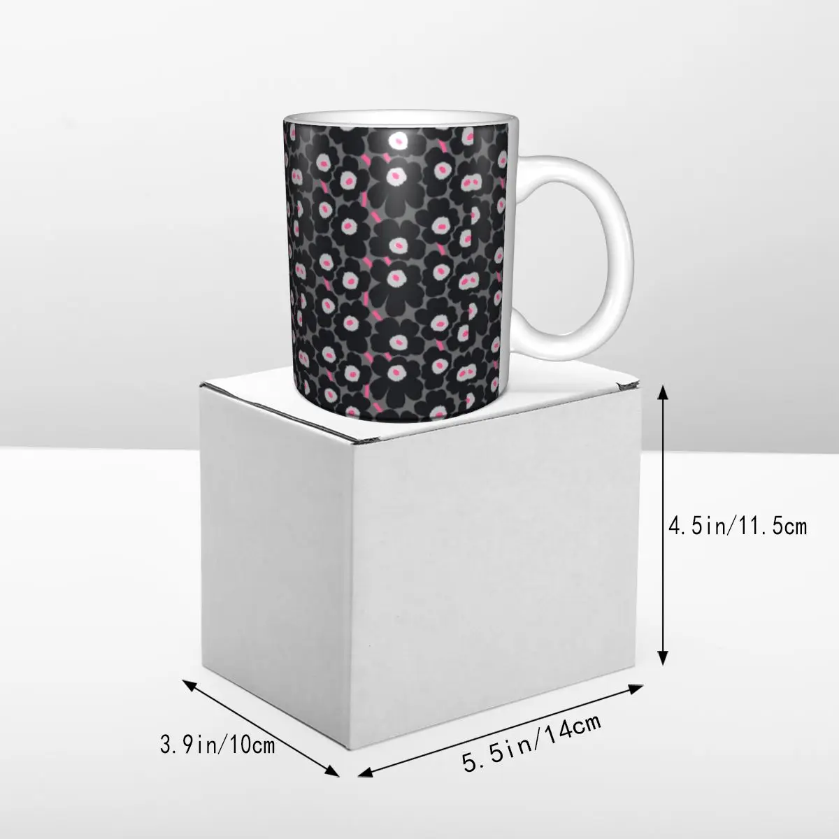 Taza de cerámica personalizada con flores abstractas, Orla Kiely, taza de café, regalo creativo
