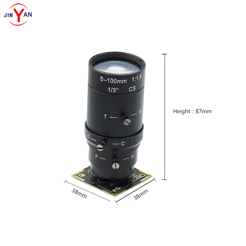 5-100mm lens 5 megapixel 120DB wide dynamic camera module 30 frames LINUX Android wide-angle distortion-free USB2.0 interface