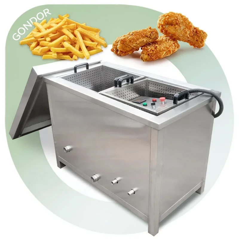 Oil Water Freidora De Aceite 6 Industry Chifles Small Batch 150l Deep Fryer Electric Gas Fish Fry Machine