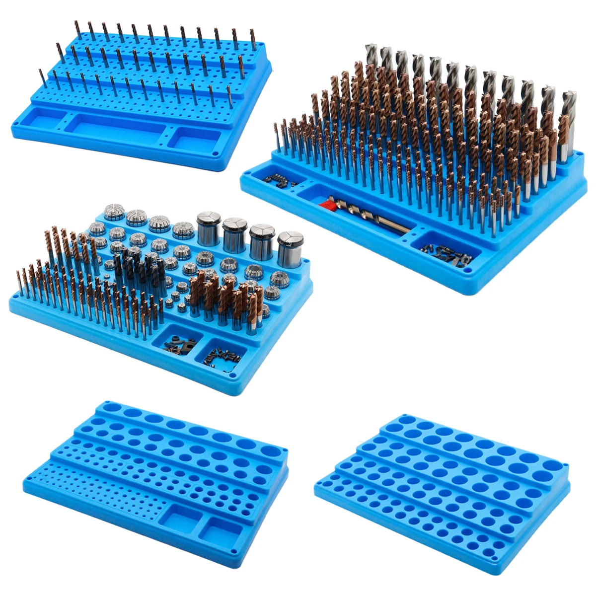 82-288 Holes CNC Storage Box Organizers Box Drill Bit End Milling Tool 4-32mm For Mechanical Processing Electronic Maintenance