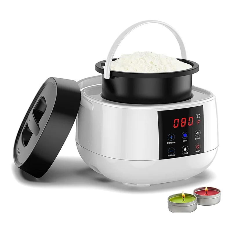 

New Candle Making Wax Melting Pot,Wax Melter for Candle Making,LED Temperature Display for Adults Beginner,Soy Wax US Plug
