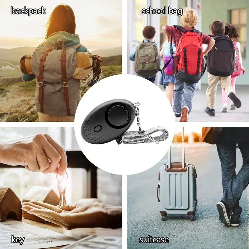 Self Defense Alarm 120dB Egg Shape Girl Women Security Protect Alert Personal Safety Scream Loud LED Keychain Emergency Alarm