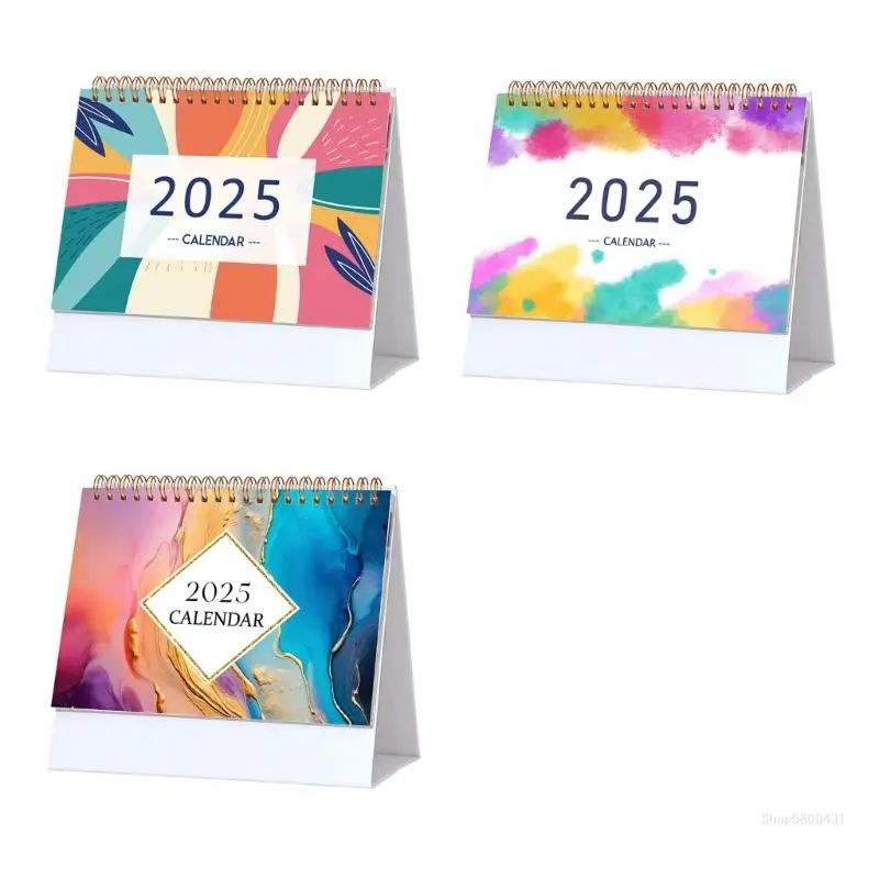 

2025 Desk Calendar 18 Month Referances from 07/2024 to 12/2025 Small Calendar