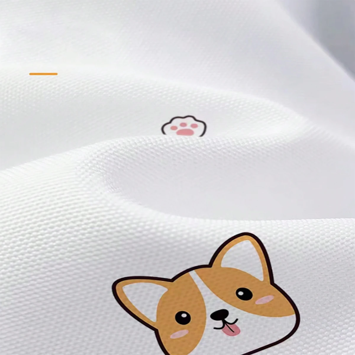 1 pc corgi dog pattern polyester shower curtain waterproof cloth thickened mold proof partition curtain bathroom water block