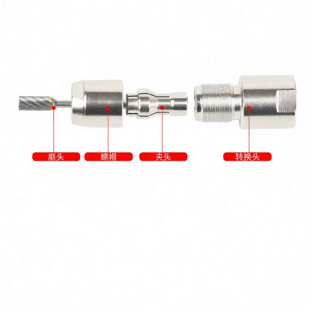 Nickel Plated Steel Angle Grinder Adapter Straight Grinder Converter Collet 3mm 6mm 6 35mm Tool Parts For Wood Metal Working