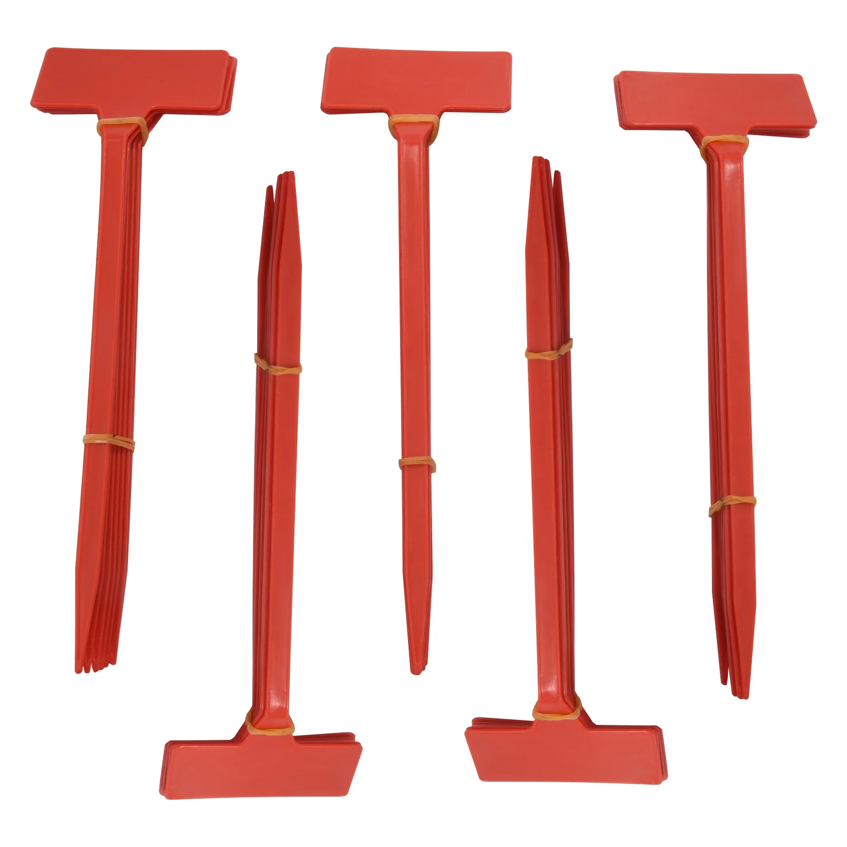 Gardens Planting Tools 50 Pcs Bonsai Plastic Plant Labels Garden Labels T-Type Upturned Garden Tags Markers Nursery Upturned Red