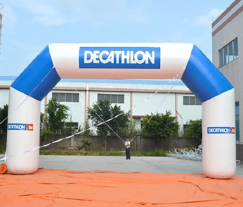 Outdoor Inflatable Arch10M Opening Celebration Event Advertising Decoration Marathon Race Commercial Luminous Colored Arch