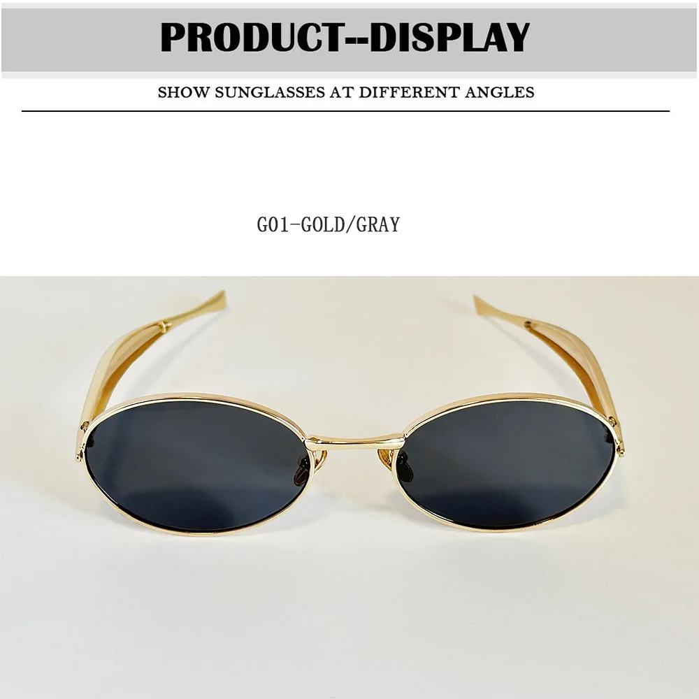 Neue Mode Oval Sonnenbrille Frauen Steampunk Gläser Vintage Sonnenbrille Luxus Dropshipping Lunette Soleil Femme Zonnebrillen Dames – Detail 19