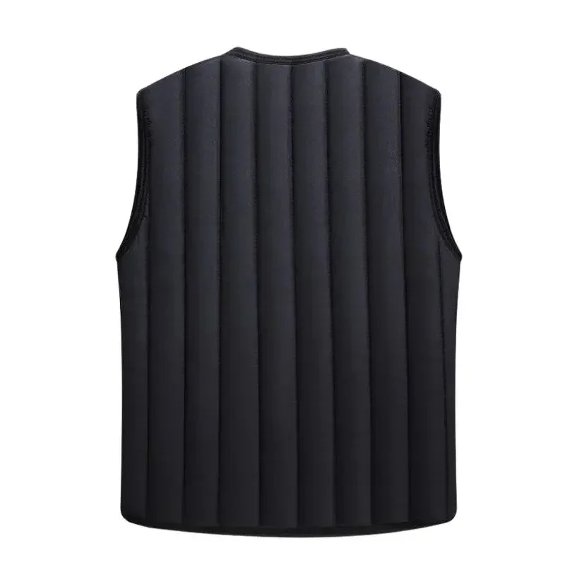 2023 Men\'s Black Fleece Vest Winter Sleeveless Outerwear Warm Fleece Liner Vests Plus Size 2Xl 3Xl 4Xl Soft Warm Brand Hot Sale