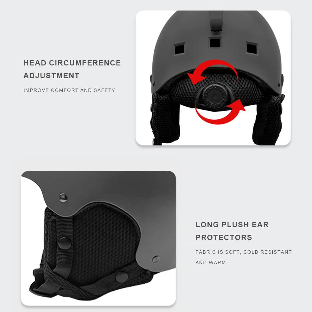 หมวกกันน็อคสกี Anti-Impact ความปลอดภัยหมวกกันน็อคหิมะปรับ Fit ผู้หญิงผู้ชายหมวกกันน็อกสโนว์บอร์ด 15 ช่องระบายความร้อน EPS หมวกกันน็อคจักรยานเสือภูเขา