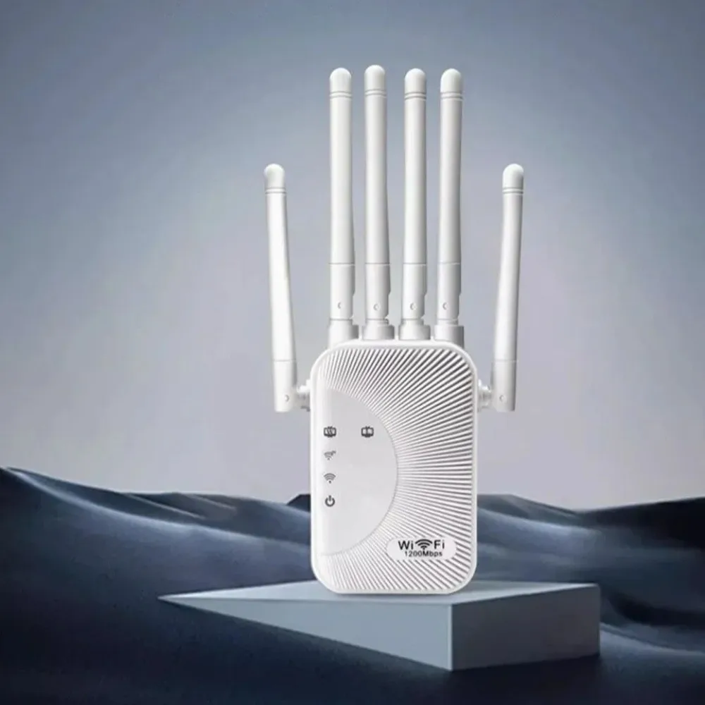 

Прочный пластиковый Wi-Fi репитер с поддержкой двух диапазонов 2.4G и 5G, усилитель Wi-Fi 300/1200 Мбит/с, 6 антенн, расширитель сети, усилитель сигнала, увеличенная дальность действия