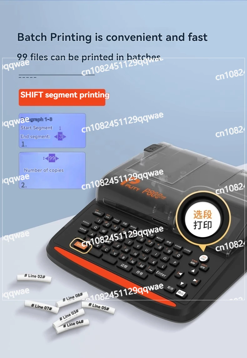 P900 أنبوب طابعة سلك رقم آلة طابعة الملصقات الشريط ملصق التلقائي عدد آلة الإلكترونية يتقلص الحرارة