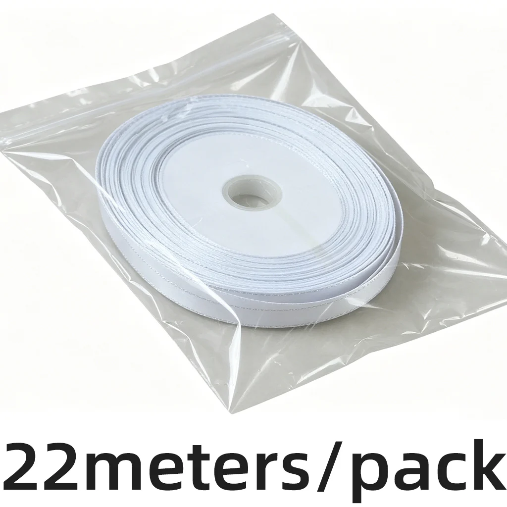 (25 yards/lotto) 10mm Bianco Argento Bordo Del Nastro Del Raso del commercio all\'ingrosso di alta qualità regalo nastri di imballaggio