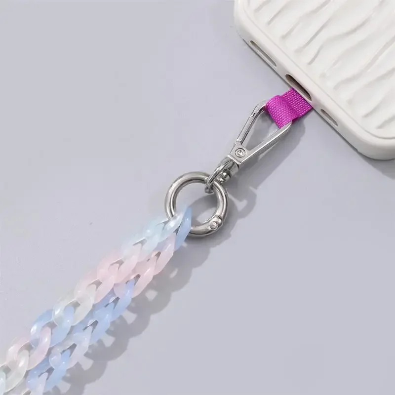 Новое ожерелье, ремешок для телефона со слотом для карт, 120 см, красочный ремешок через плечо для мобильного телефона, цепочка для аксессуаров