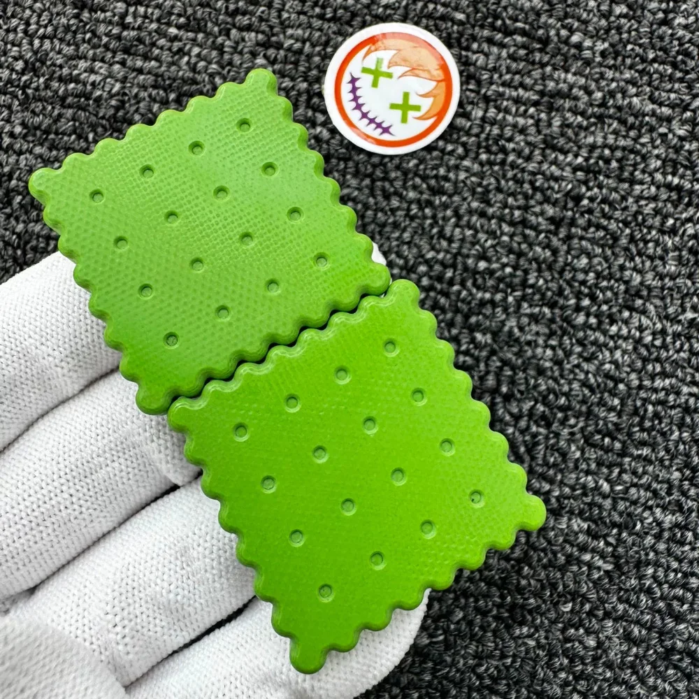 Pre-owned Clown Orange EDC G10 Green Push Slider Stress Relief Toys Fidget Spinner Metal Slide Fidget Toy