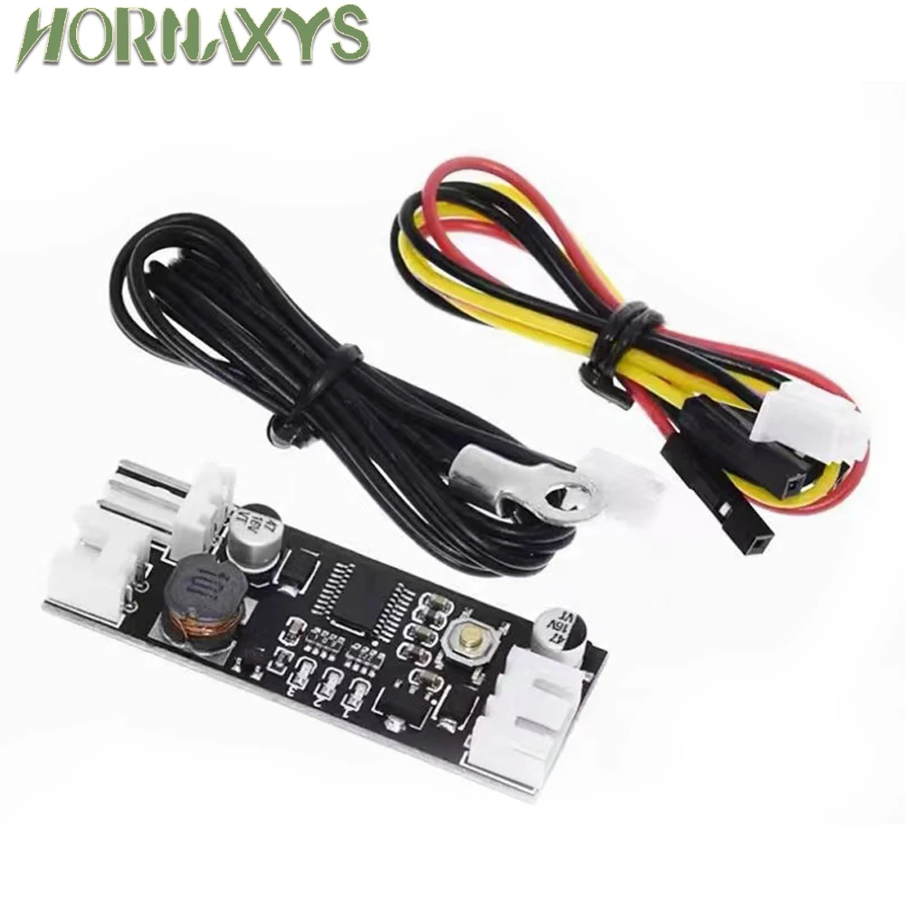 DC 12V PWM Speed Controller Fan Speed Governor 2-3 Wire Computer Temperature control Switch for PC CPU Cooler Fan Alarm