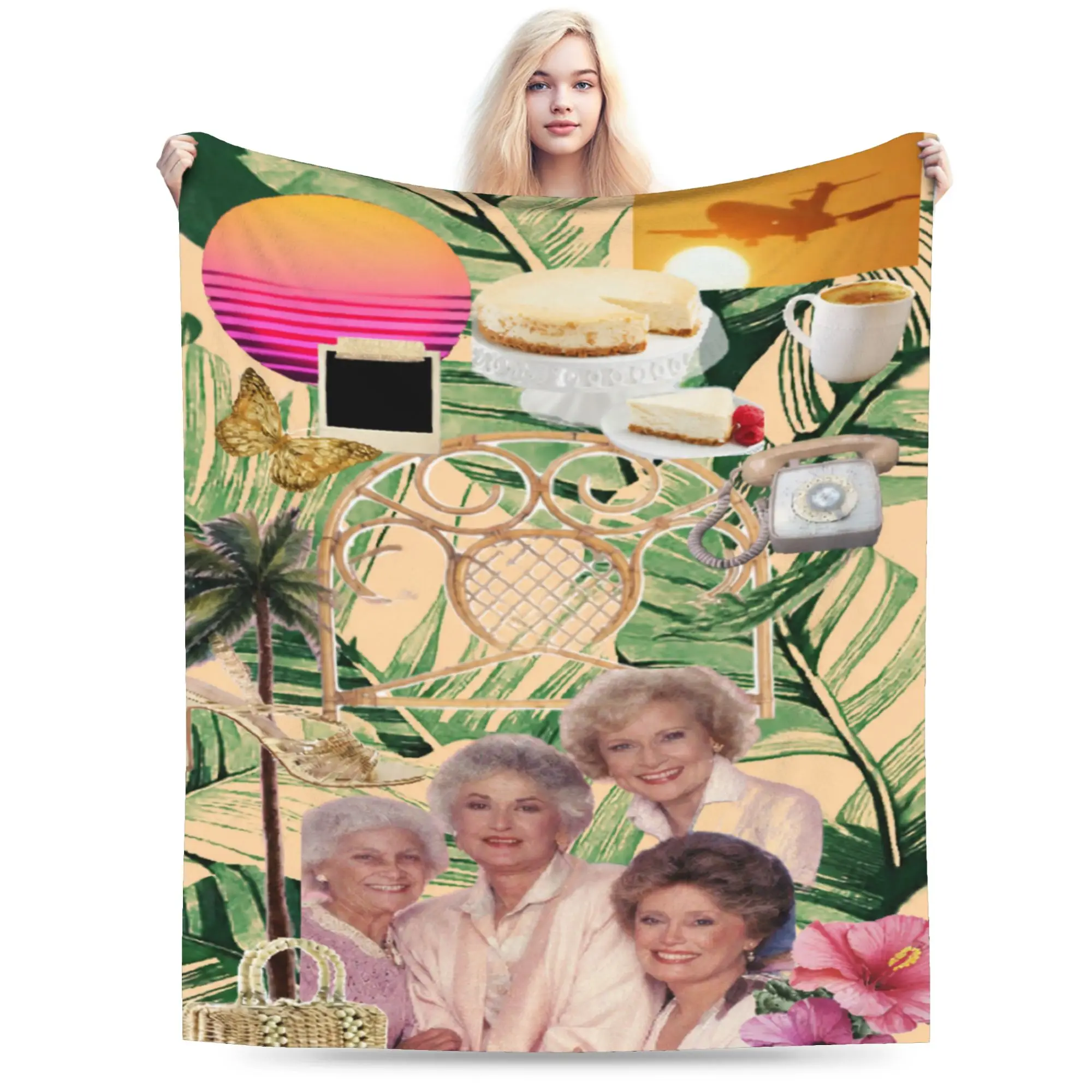 Golden Girls  Throw Blanket for Couch  Fuzzy Soft Plush Blanket 50x60 Inches Multiple Sizes Bedspreads for All Seasons