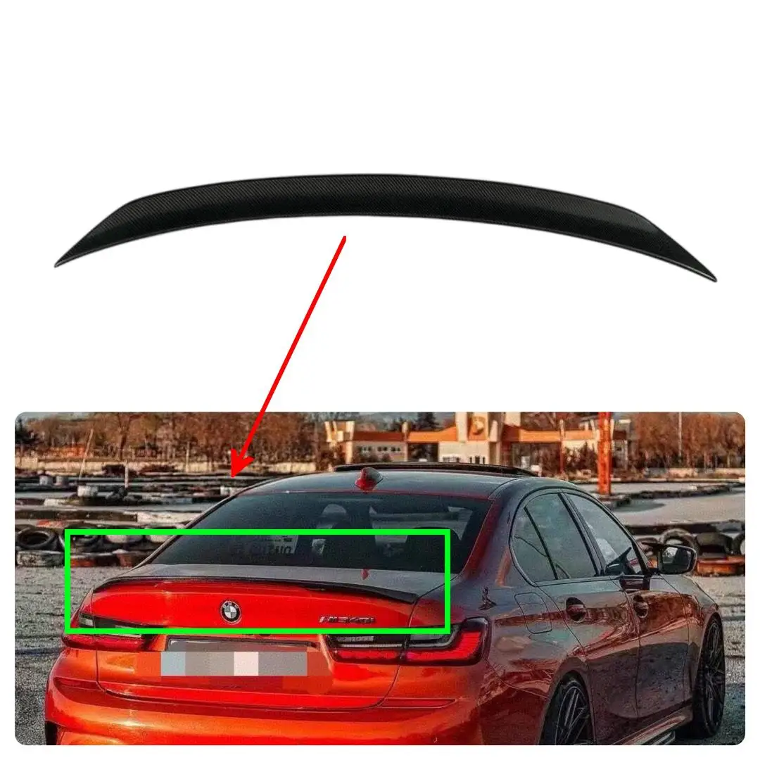YOMDO G20 MP Style Real Carbon Fiber Rear Spoiler Trunk Tail Rear Wing for  3 Series G20 2020+