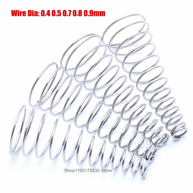 

Wire Diameter 0.4 0.5 0.7 0.8 0.9mm Conical Cone Compression Spring 304 Stainless Steel Small Taper Tower Pressure Springs