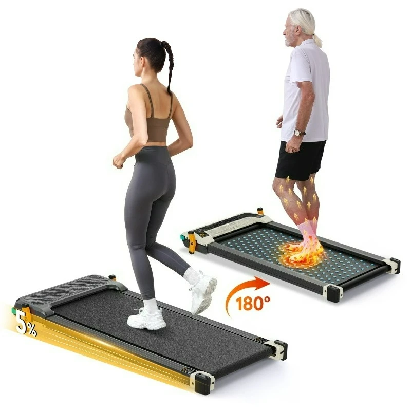Under Desk Walking Pad Treadmill Stable Motor Led Display For Home Daily Fitness And Office Exercise Easy To Store