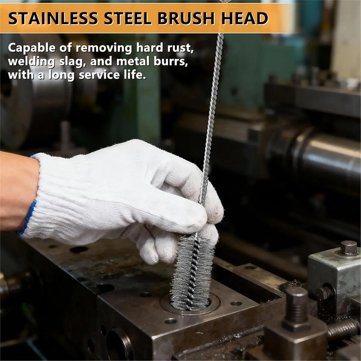 14 قطعة فرشاة سلك نحاسية من الفولاذ المقاوم للصدأ مجموعة فرش سلك الزجاجة، 12 بوصة فرش سلكية مستديرة، فرشاة تنظيف الأنبوب #1