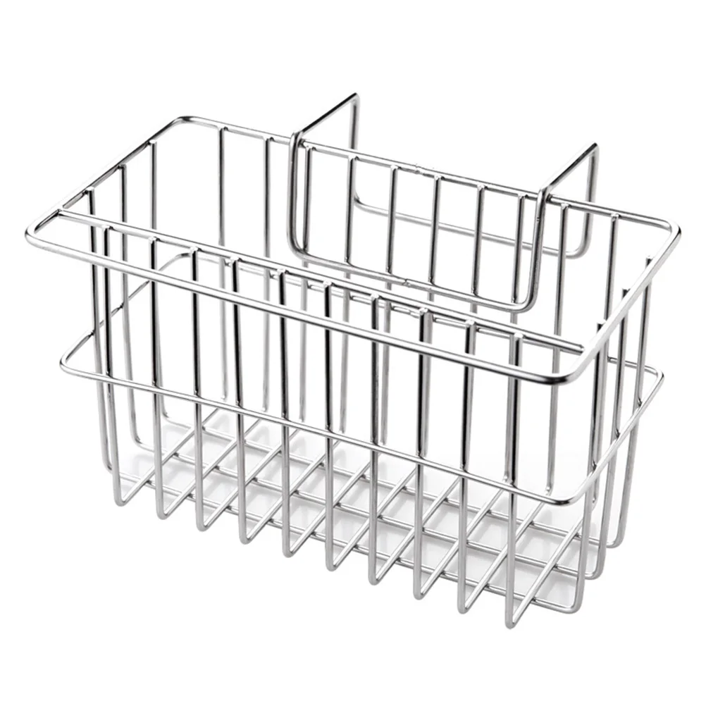 

Stainless Steel Sink Hanging Basket Kitchen Organizer Drain Rack for Sponge Soap Brush Cleaning Storage Stainless Steel Sink