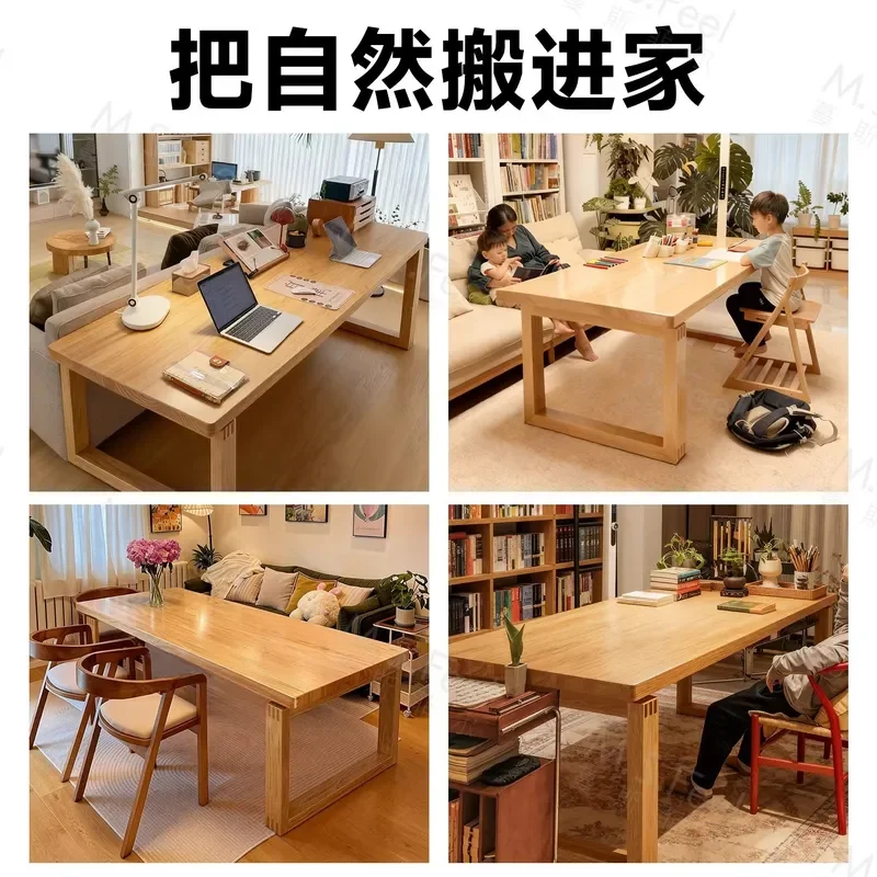 Long Desk Reading Study Table Living Room Tea Table Integrated Large Board Workbench