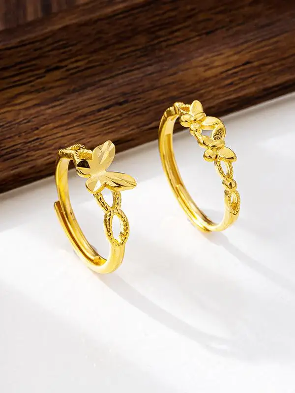 

Роскошное двойное кольцо на два пальца для женщин, из золотистого сплава, винтажное, модное, не тускнеющее украшение