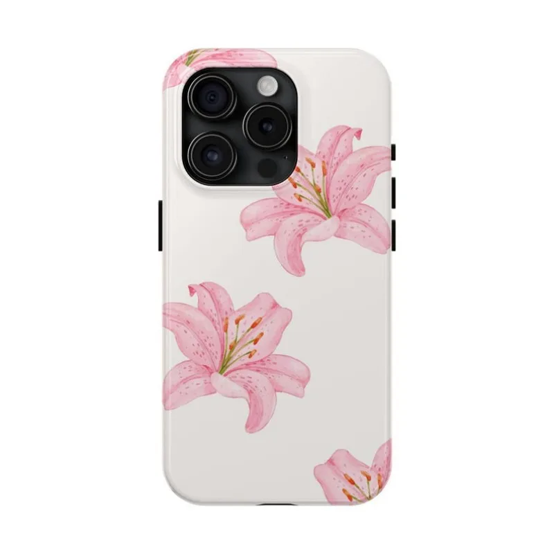 Funda LILIES para IPHONE 16ProMax 15 14 13 12 11 PRO Plus acrílico TPU dos en uno fundas de teléfono magnéticas
