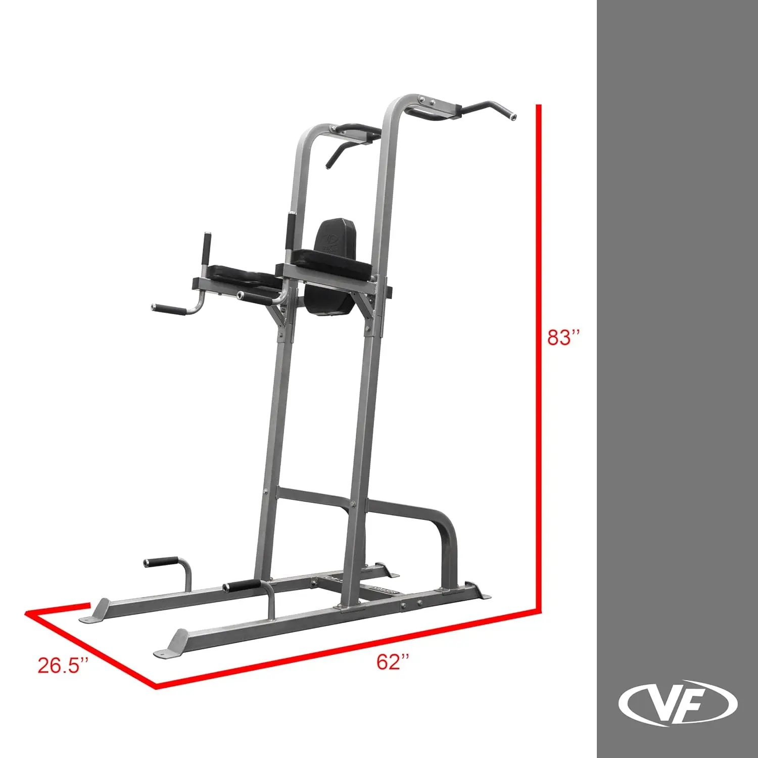 Power Tower Dip Station - Functional Workout - Pull Ups Chin Ups Knee Raises Leg Raises Dips Machine Push Ups -, Customized