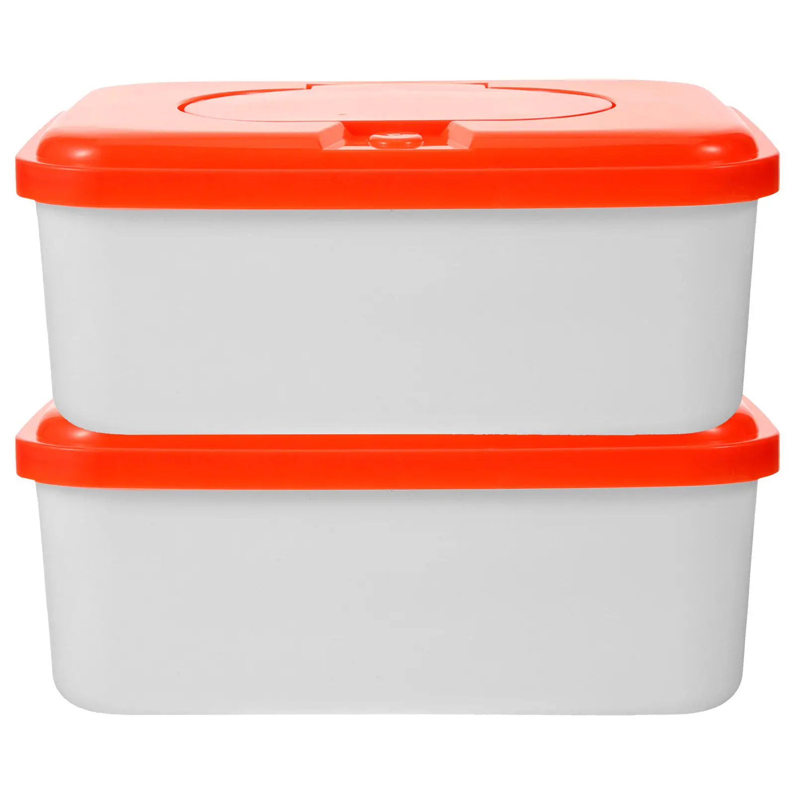 2Pcs Plastic Wipes Box Dispenser Refillable Tissue Container Holder Case Portable for Wipes Paper Towels Wipe Case