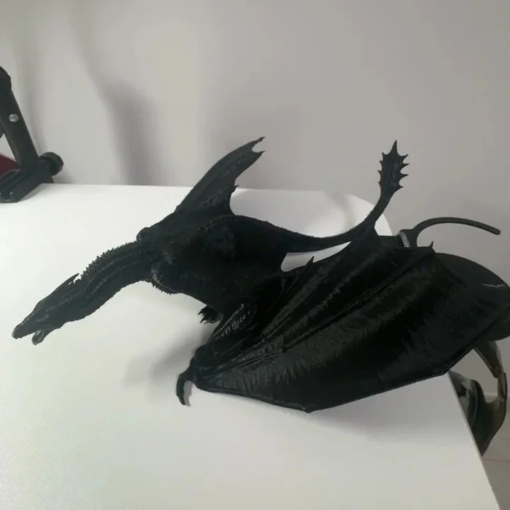 3D Printed Dragon Model Resin Flying Dragon Figurine Magic Creature DIY Paintable Desktop Decor Collection Creative Gift view 4