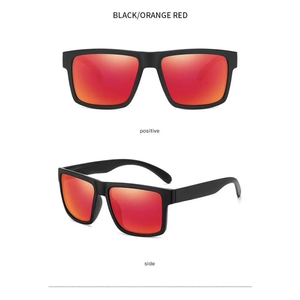 1PCS Luxury Brand Mirror Sunglasses Polarized Lenses Men's Glasses | Square Frame, PC Material, including Mirror Box, Novelty Style, Color-Changing Lens-HW10 Color Random Christmas and Halloween Gift Recommendation