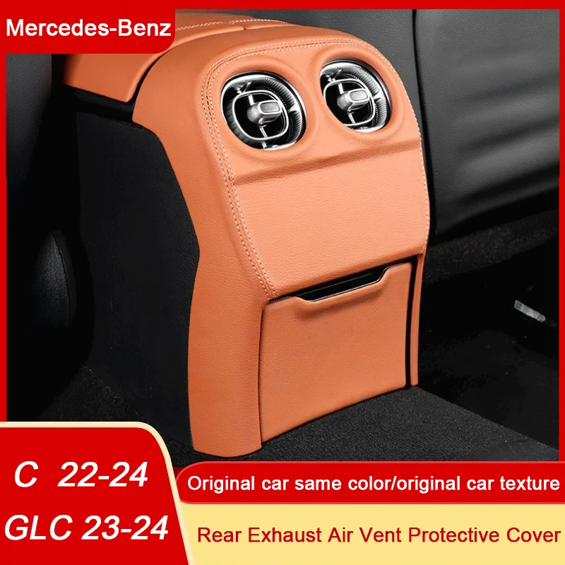 

Orange For Mercedes Benz C Class GLC W206 S206 X254 2023 2024,Car Central Armrest Rear Conditioning Air Vent Panel Trim Cover