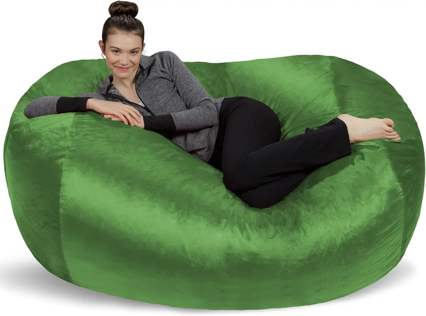 Lounger Bean Bag - Pluszowe sofy Bean Bag z super miękkim pokrowcem z mikrozamszu - Leżaki XL z pianki memory dla dzieci i dorosłych