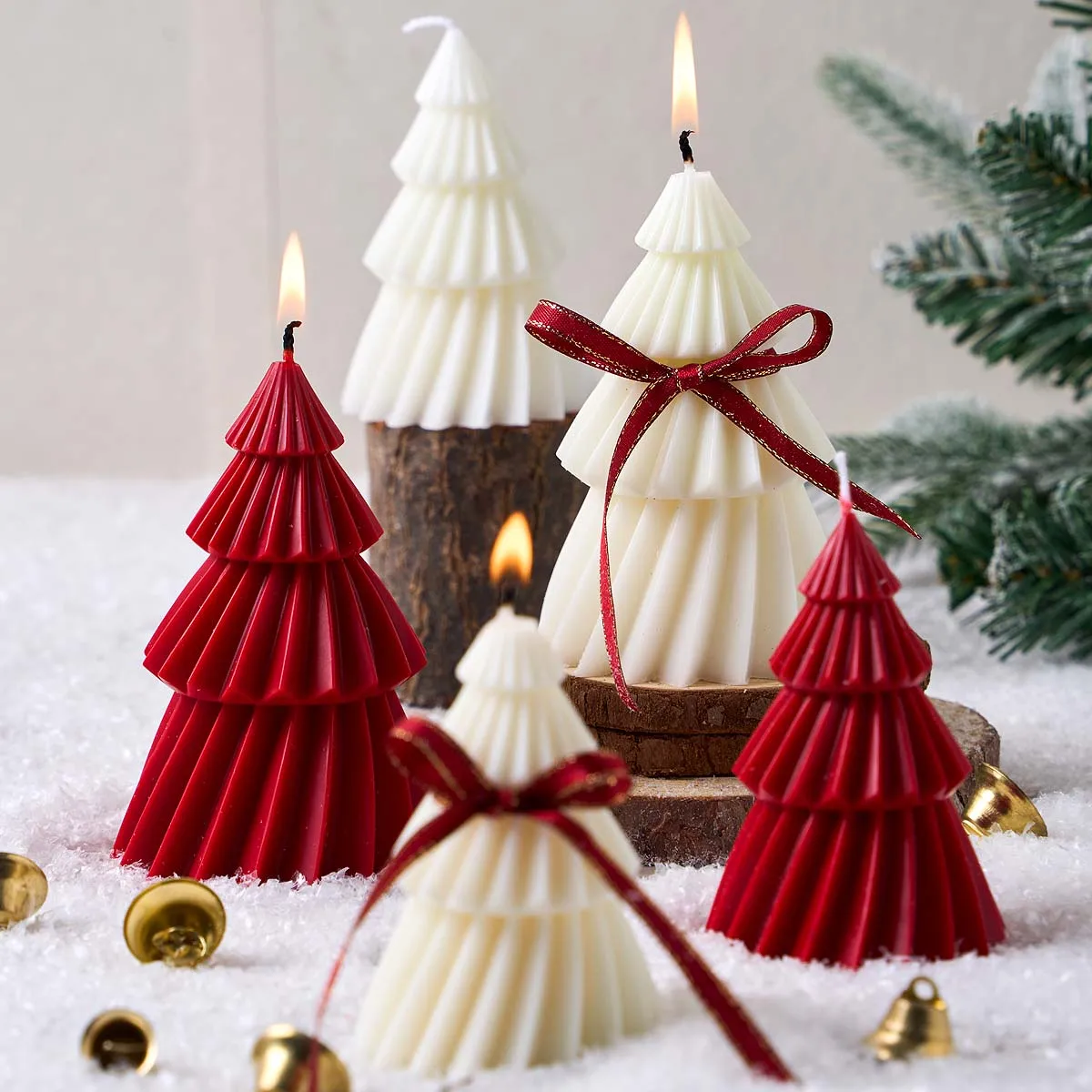 3D Weihnachtsbaum Silikon Kerze Form DIY Kiefer Handwerk Geschenk Machen Aromath Seife Gips Harz Formen Hause Weihnachten Party Deco Liefert