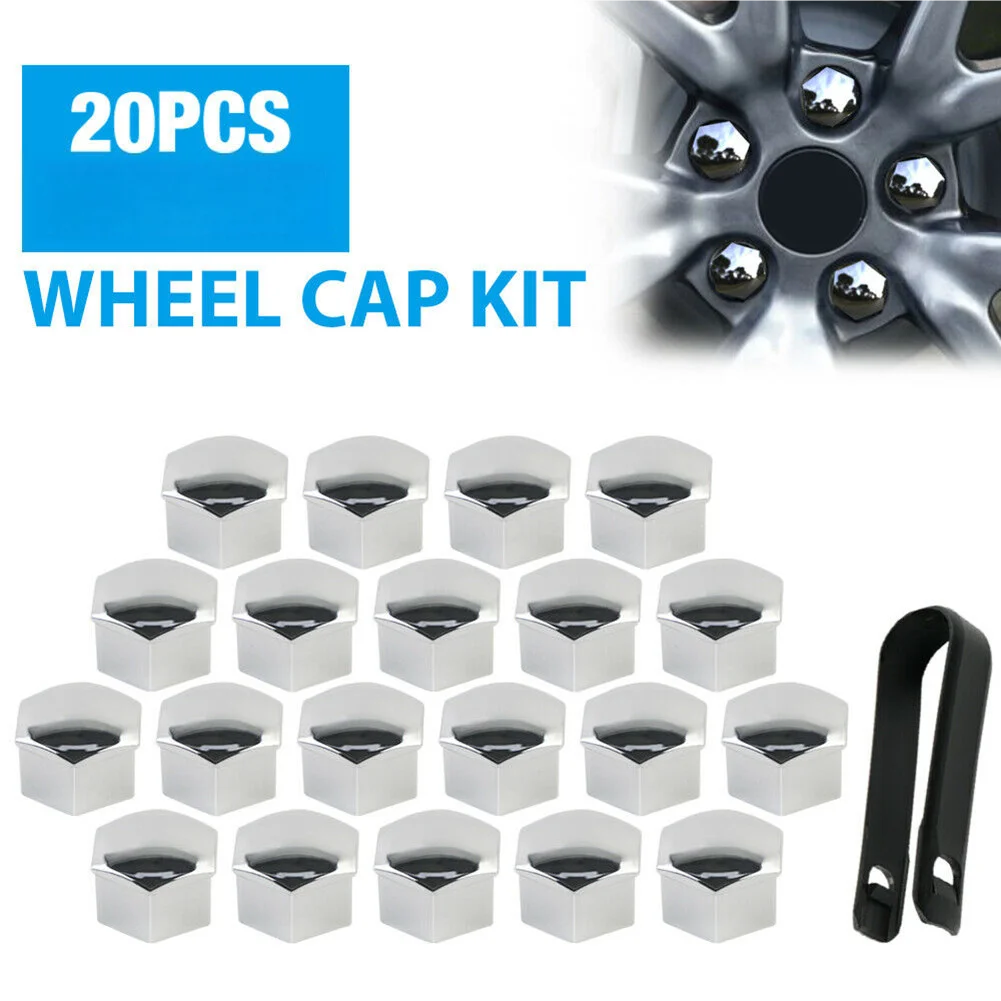 20Pcs Wheel Lug Nut Cap Covers Trim For Tesla Model 3 for Model S for Model Y 18x24mm ABS Silver Plating Accessories