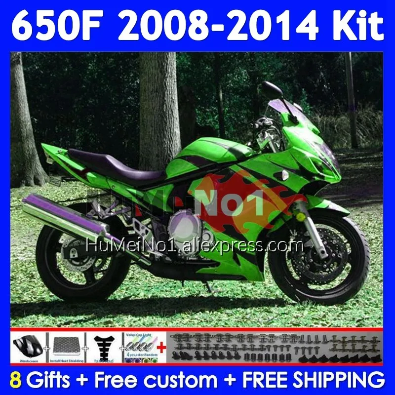 GSX650F For SUZUKI GSXF 650 GSX 650F 113No.125 GSXF650 08 09 Green flames 10 11 12 13 2008 2009 2010 2011 2012 2013 2014 Fairing