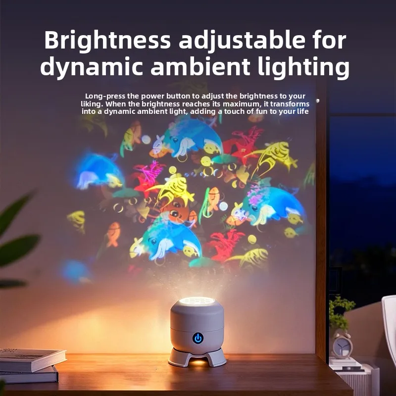 HUIBAOGE NewLEDChristmas snowflake projector light Colorful rotating holiday decorative lights Halloween stage lighting 16Figure