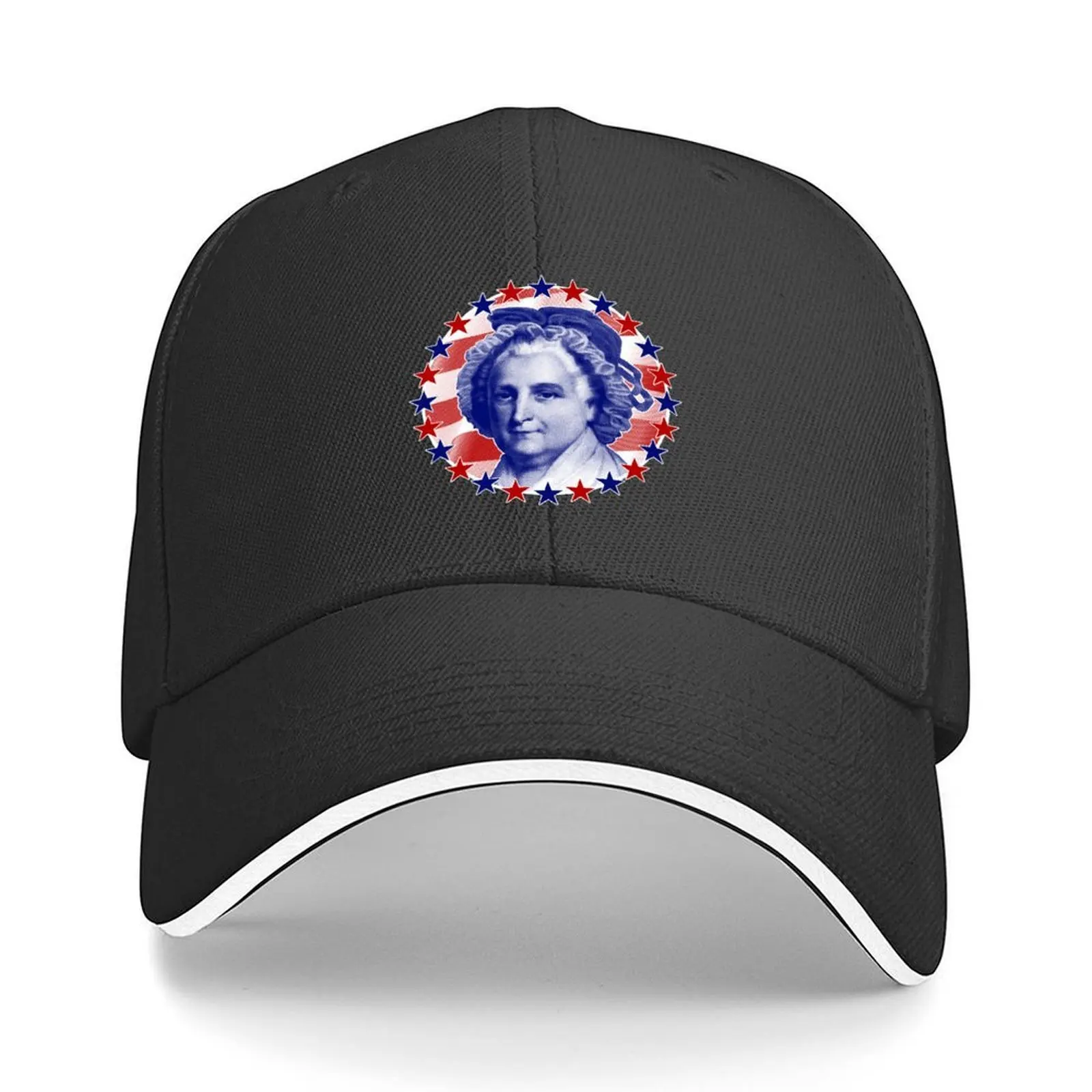 

First Lady Martha Washington Stars and Stripes Baseball Cap designer cap Sunscreen custom caps men's big size hat Ladies Men's