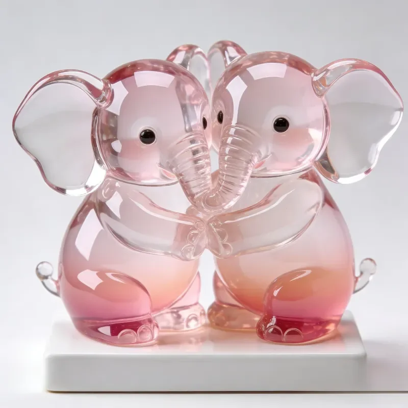 Large Pink Elephant Resin Statue Custom Size Transparent Home Garden Decor Indoor Outdoor Ornament for Shopping Mall Display