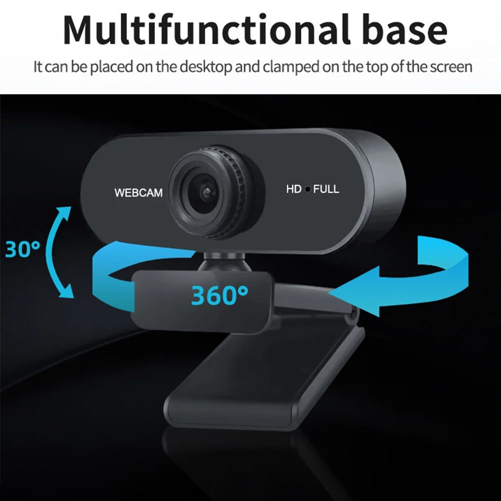 USB HD 1080P/2K Computer Web Camera Plug and Play with Microphone Computer Camera Autofocus PC Webcam for Mac PC Laptop Desktop