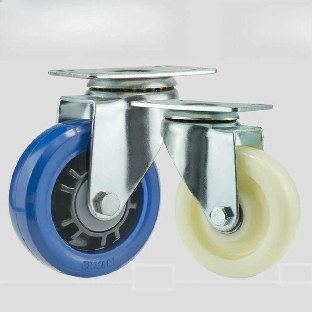 Transport Rollers 100MM Swivel Casters with Brake For All Types Of Floors, Furniture Transport Industrial Logistics