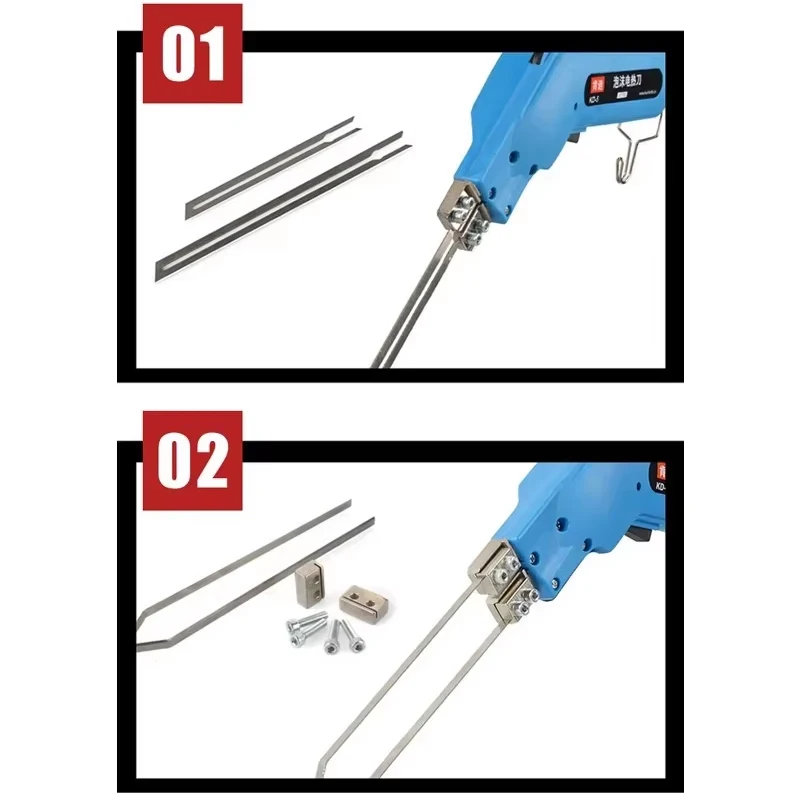 Cuchillo de corte eléctrico en caliente, esponja de algodón perla de espuma de 220V, EPE, EPP, XPS, cuchillo caliente ranurado, cortador electrotérmico, cuchillo de tallado de espuma