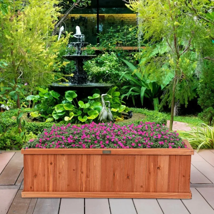 

Wooden Decorative Planter Box for Garden Yard and Window