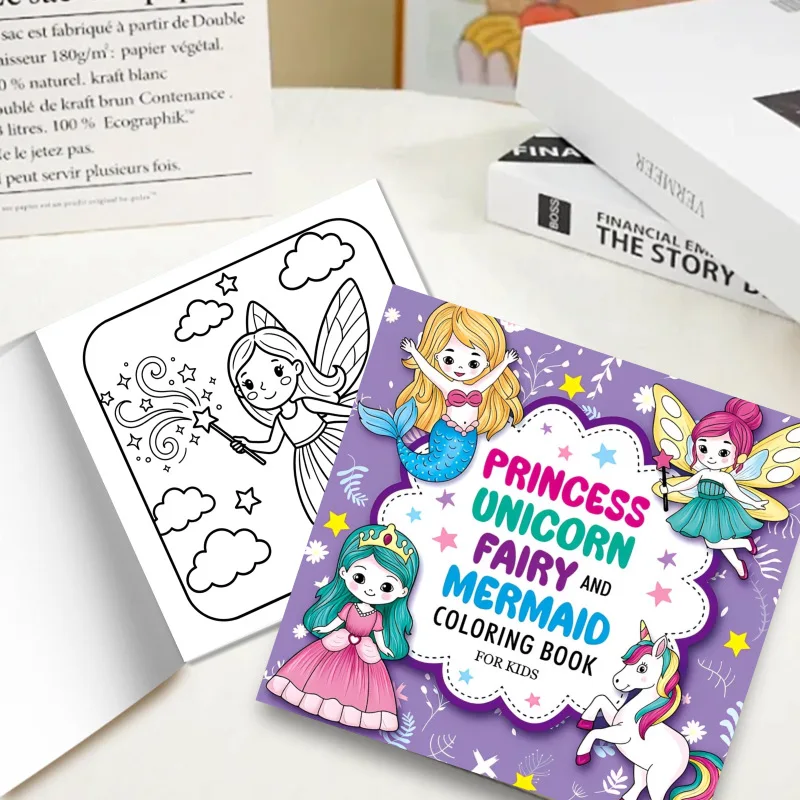 Cross-border new arrival: bestselling children's fairy tale coloring book - thickened edition for kids' doodles and coloring