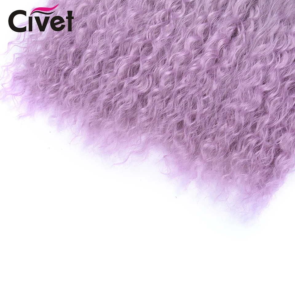 Crochet Tranças Cabelo Sintético, Água Weave, Ariel Curl, 22 ", Ombre Roxo, Trançando Extensões De Cabelo, Fibra De Alta Temperatura