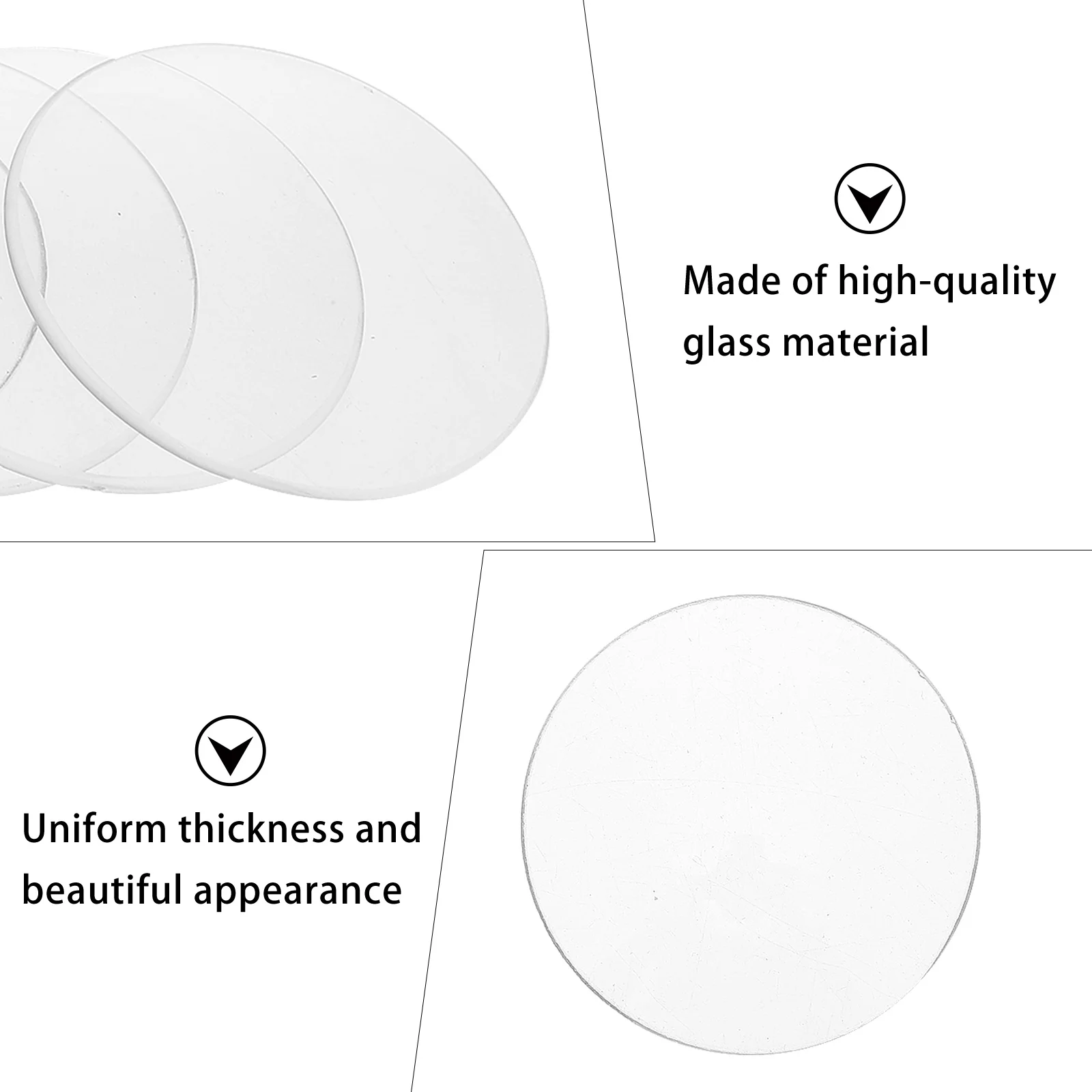 

10Pcs Laboratory Watch Glasses Durable Round Evaporating Dish Cover for School Laboratory Chemical Experiments